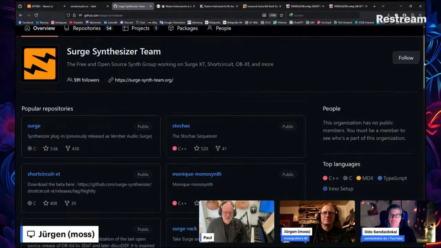 Surge Synthesizer Team github